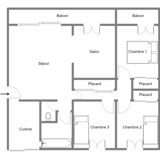  LEOJADE : Apartment | MARSEILLE (13010) | 95 m2 | 215 000 € 